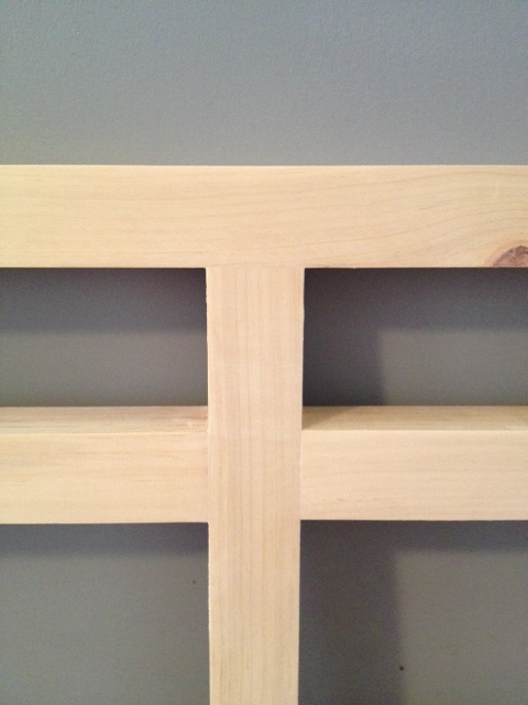 Detail shot of one of the (many) joints made perfect by the corner clamps