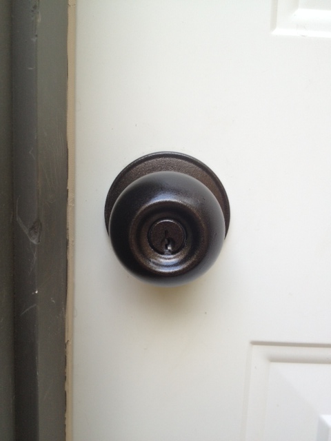 Painted door knob