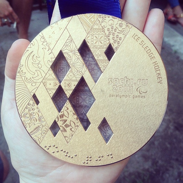 DUDE! I got to hold a Paralympic Bronze Medal! 