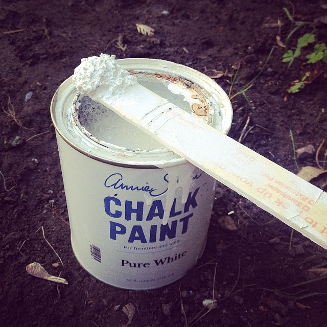 This is what happens to chalk paint when you accidentally leave it in the garage all winter. Oops.