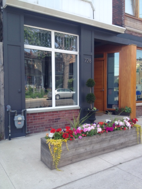 Exterior of the Storefront & Planterbox