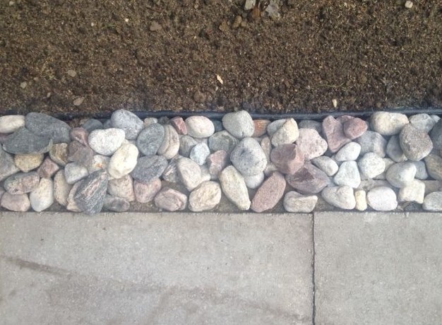Path + Rock Edging + Seeded Lawn